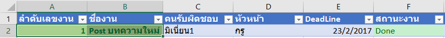 10 เทคนิคการใช้ Excel ในการ Track งาน/วาระประชุม 25