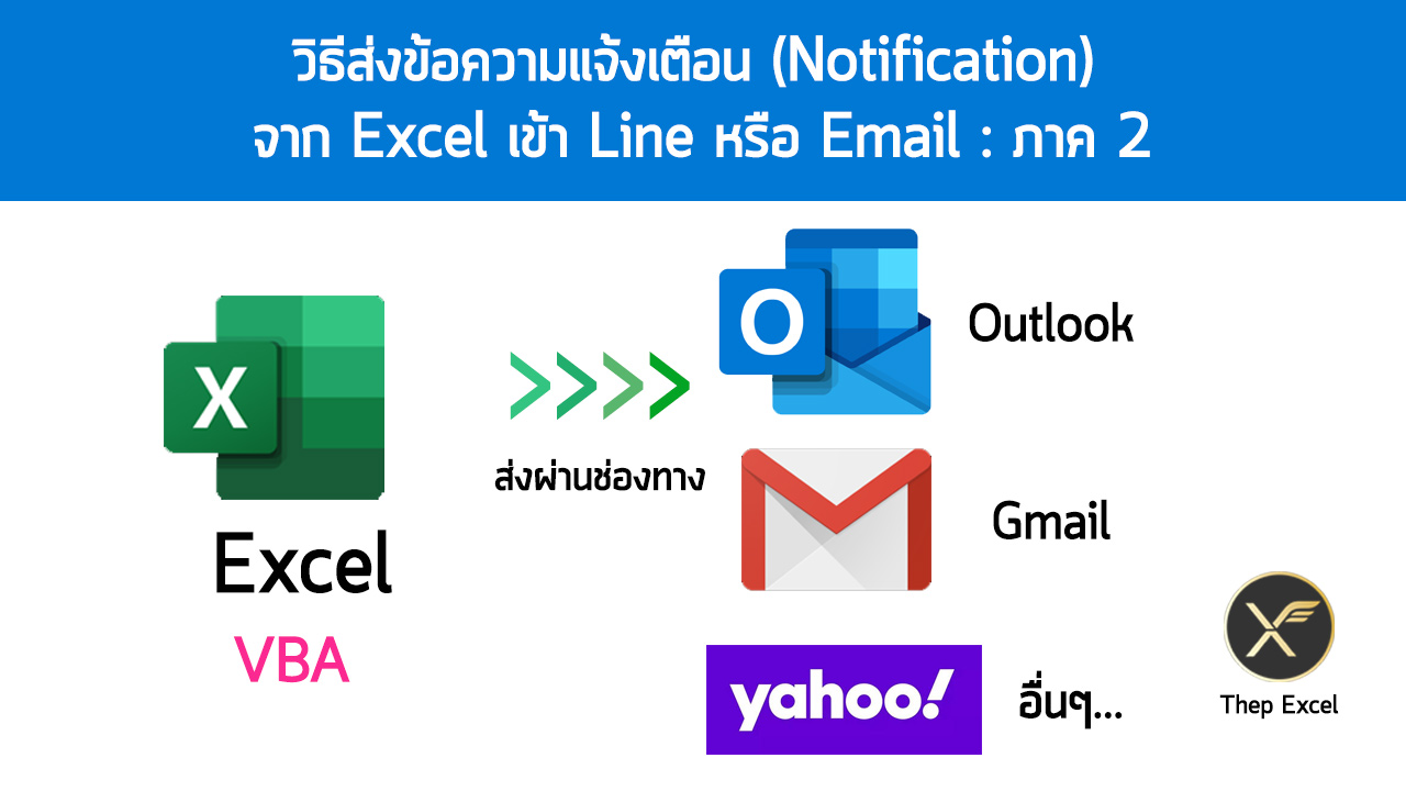 วิธีส่งข้อความแจ้งเตือน (Notification) จาก Excel เข้า Line หรือ Email : ภาค 2 1