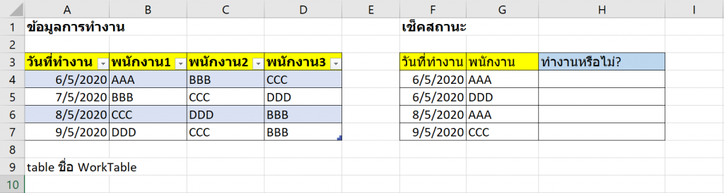 สารพัดวิธี Lookup ข้อมูลจากหลายคอลัมน์ 1