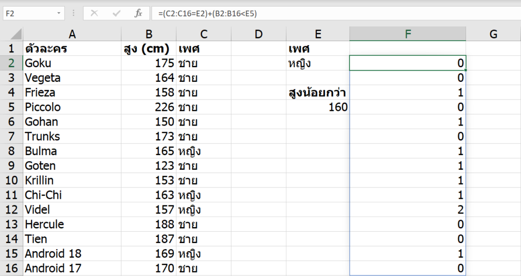 Excel Array Formula ตอนที่ 2 : การใช้ Array Formula แบบมีเงื่อนไขด้วย IF 6