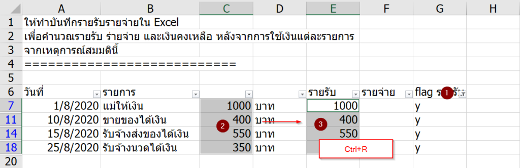 วิธีทำบันทึกรายรับรายจ่าย อย่างง่าย (แต่เจ๋ง) ใน Excel - เทพเอ็กเซล : Thep  Excel