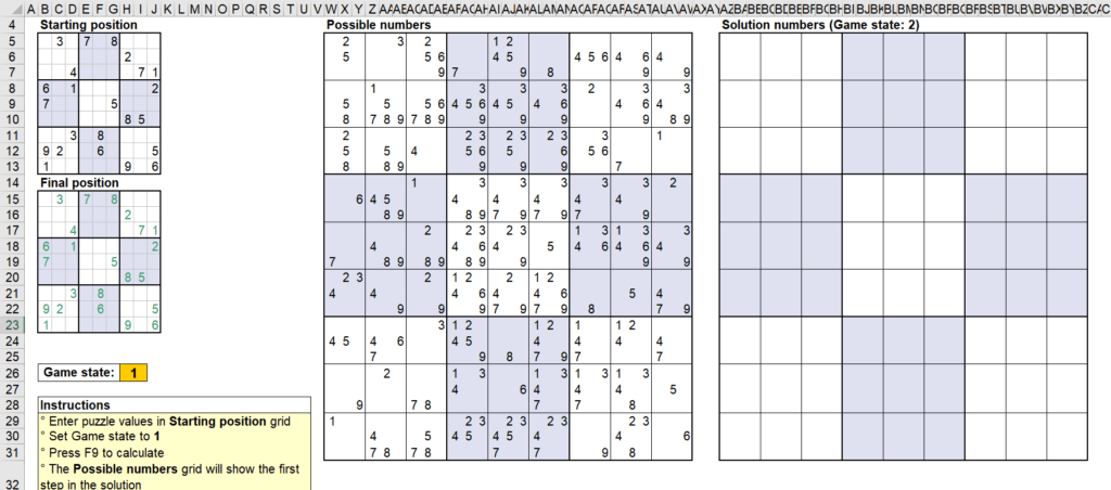 สอนใช้งานและแกะสูตร Template Sudoku Solver ของ Microsoft - Part1 3