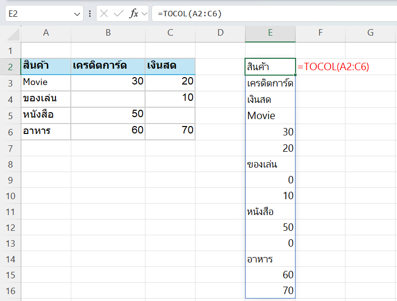 รวม 10 เทคนิคที่แตกต่าง Google Sheets vs Excel 5